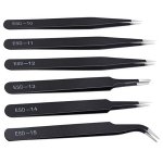 PROFICON TWEEZER SET 1 Οικονομικό σετ από 6 λαβίδες με μονωμένα αντιολισθητικά σκέλη για μοντελισμό σπίτι εργαστήριο σχολείο εκπαίδευση